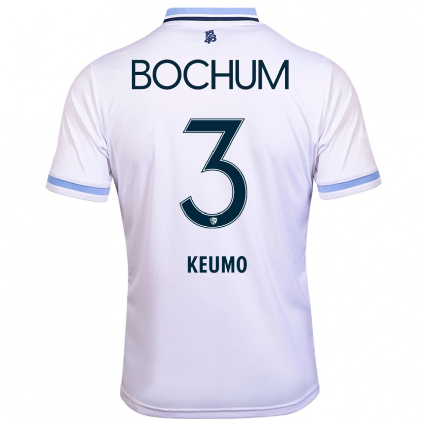 Danxen Kinderen Darnell Keumo #3 Wit Hemelsblauw Uitshirt Uittenue 2025/26 T-Shirt België