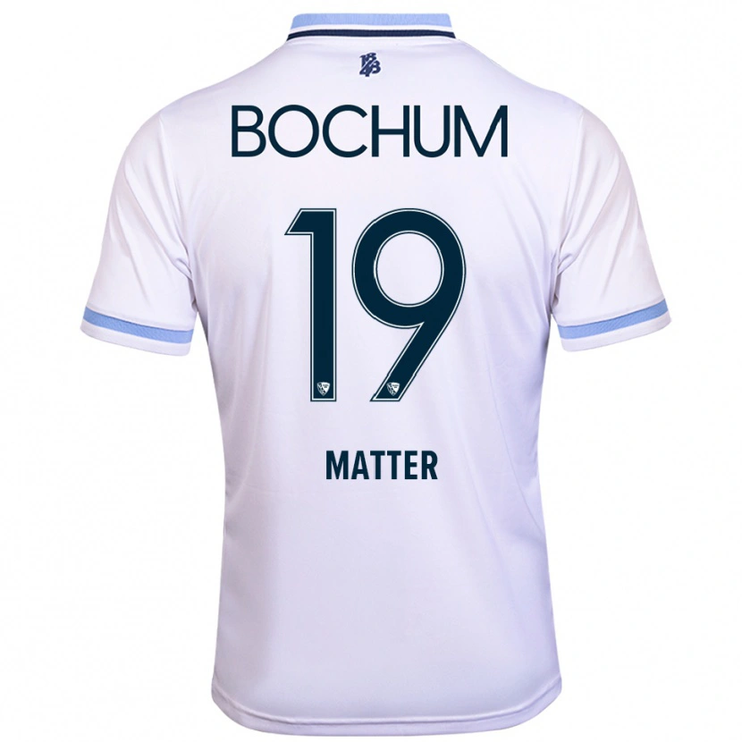 Danxen Kinderen Henri Matter #19 Wit Hemelsblauw Uitshirt Uittenue 2025/26 T-Shirt België