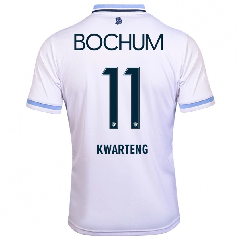 Danxen Kinderen Moritz-Broni Kwarteng #11 Wit Hemelsblauw Uitshirt Uittenue 2025/26 T-Shirt België