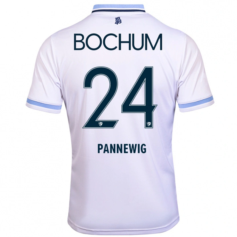 Danxen Kinderen Mats Pannewig #24 Wit Hemelsblauw Uitshirt Uittenue 2025/26 T-Shirt België