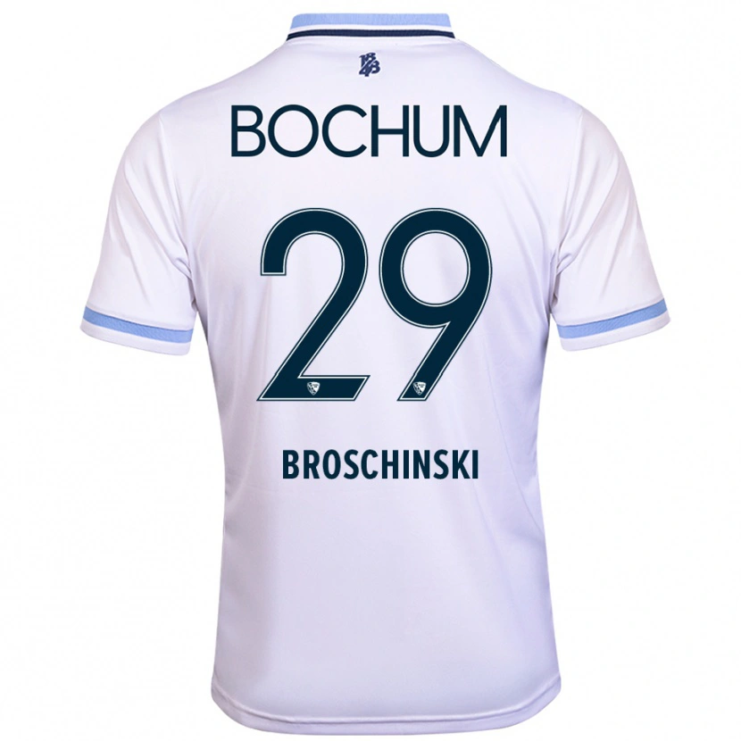 Danxen Kinderen Moritz Broschinski #29 Wit Hemelsblauw Uitshirt Uittenue 2025/26 T-Shirt België