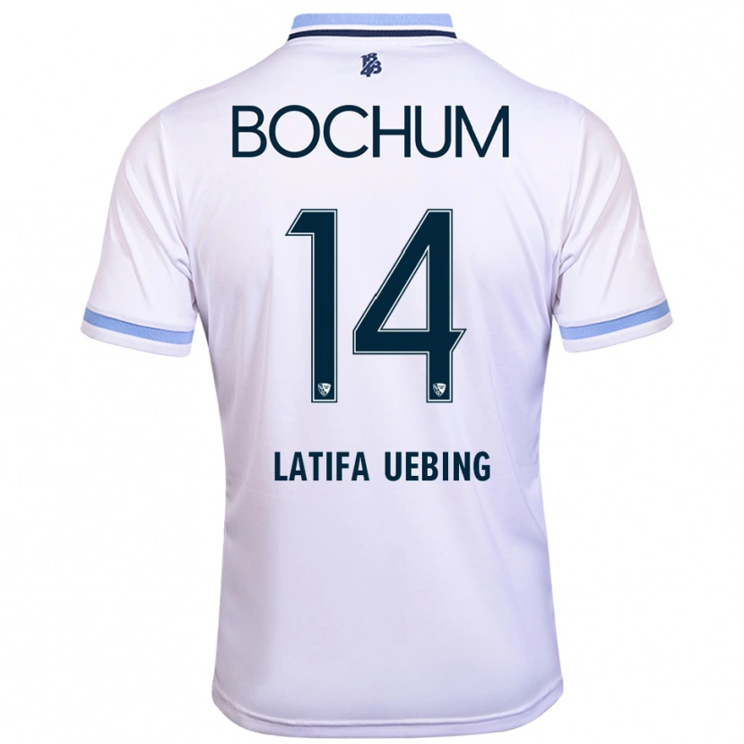 Danxen Kinderen Anna Latifa Uebing #14 Wit Hemelsblauw Uitshirt Uittenue 2025/26 T-Shirt België