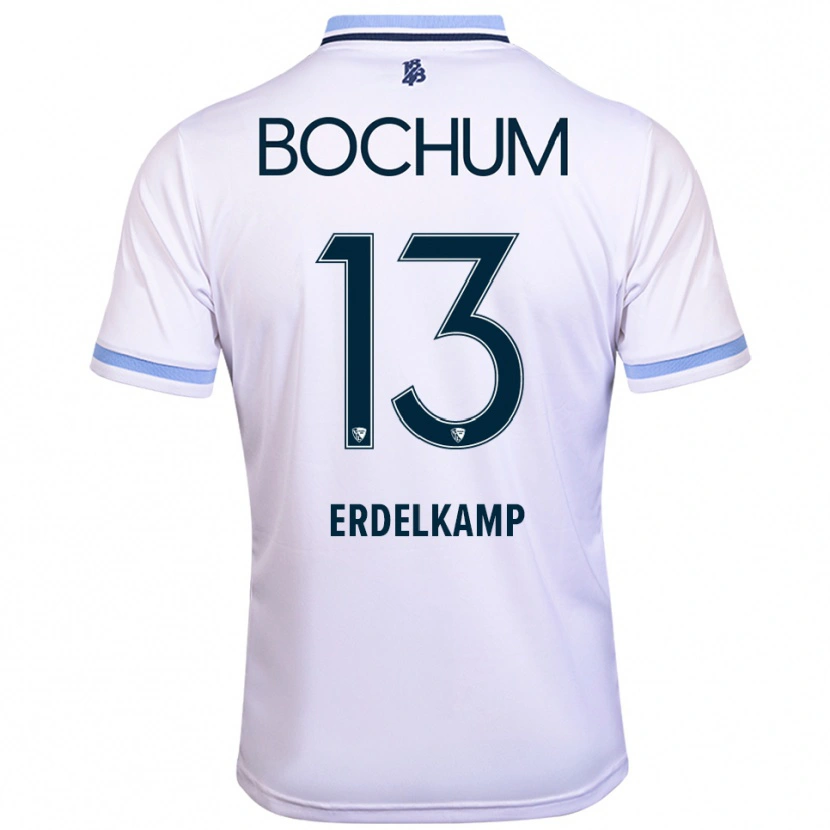 Danxen Kinderen Luca Erdelkamp #13 Wit Hemelsblauw Uitshirt Uittenue 2025/26 T-Shirt België