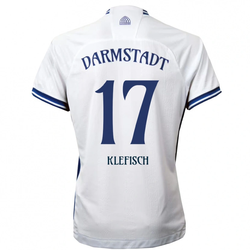 Danxen Kinderen Kai Klefisch #17 Wit Blauw Uitshirt Uittenue 2025/26 T-Shirt België