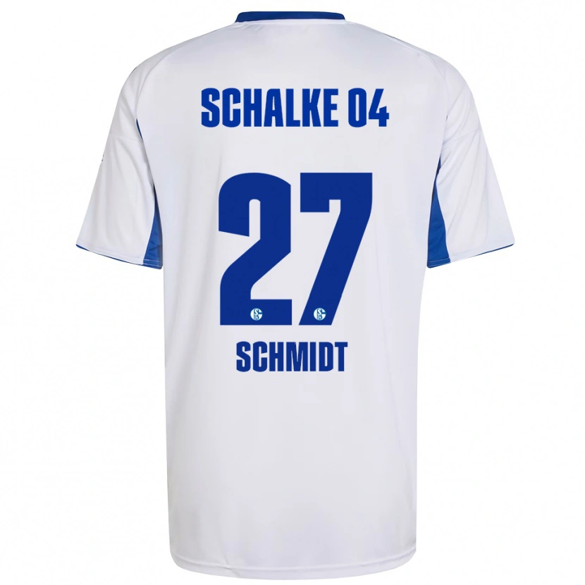 Danxen Kinderen Tim Schmidt #27 Wit Blauw Uitshirt Uittenue 2025/26 T-Shirt België