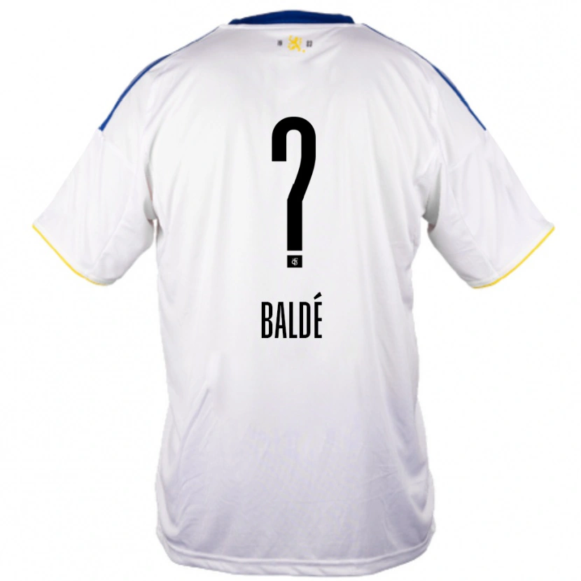 Danxen Kinderen Madi Baldé #0 Wit Blauw Geel Uitshirt Uittenue 2025/26 T-Shirt België