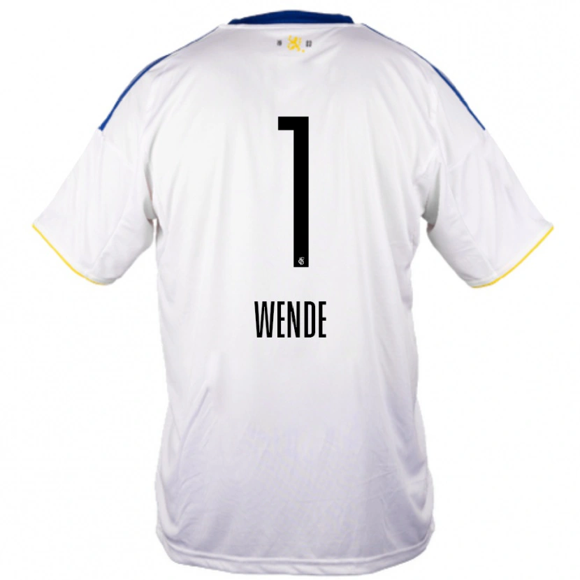 Danxen Kinderen Johanna Wende #1 Wit Blauw Geel Uitshirt Uittenue 2025/26 T-Shirt België