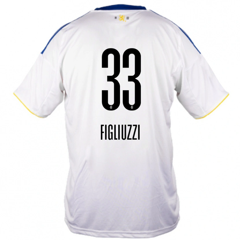 Danxen Kinderen Silvano Figliuzzi #33 Wit Blauw Geel Uitshirt Uittenue 2025/26 T-Shirt België