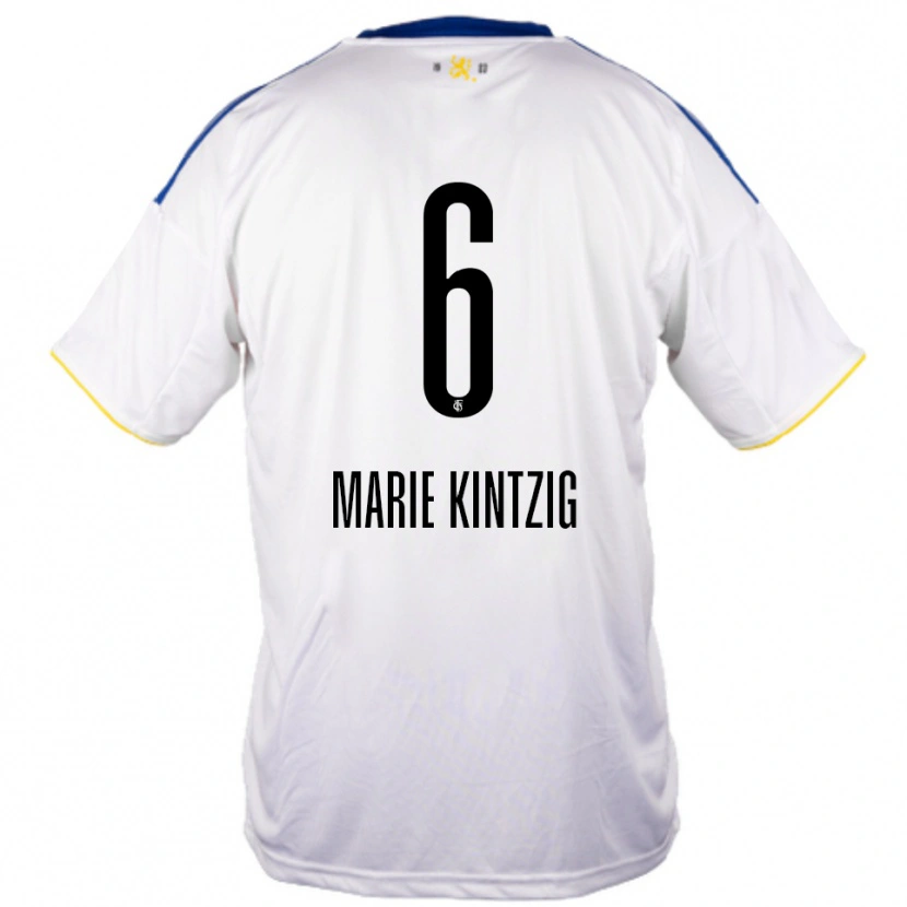 Danxen Kinderen Lilly Marie Kintzig #6 Wit Blauw Geel Uitshirt Uittenue 2025/26 T-Shirt België
