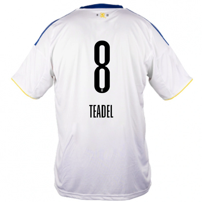 Danxen Kinderen Temesgen Teadel #8 Wit Blauw Geel Uitshirt Uittenue 2025/26 T-Shirt België