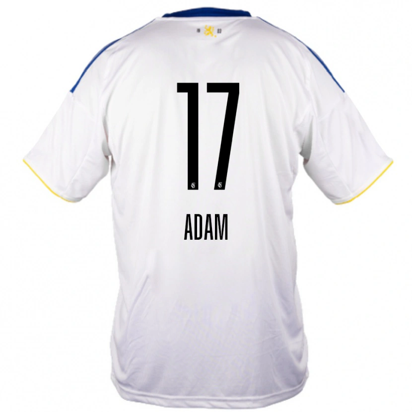Danxen Kinderen Maximilian Adam #17 Wit Blauw Geel Uitshirt Uittenue 2025/26 T-Shirt België