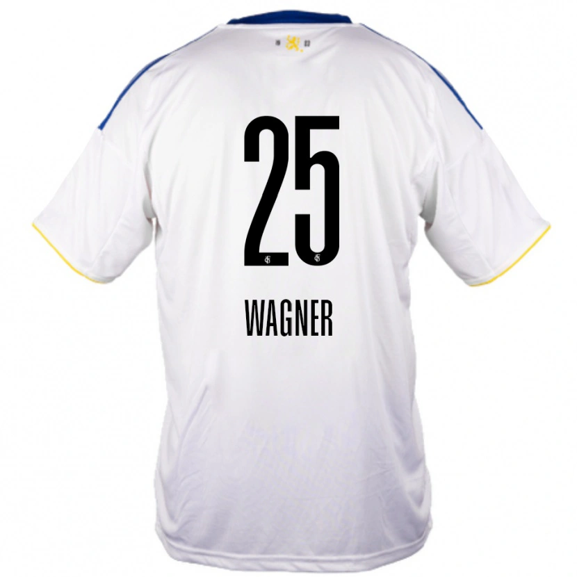 Danxen Kinderen Allison Wagner #25 Wit Blauw Geel Uitshirt Uittenue 2025/26 T-Shirt België