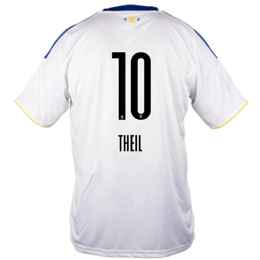 Danxen Kinderen Larissa Theil #10 Wit Blauw Geel Uitshirt Uittenue 2025/26 T-Shirt België
