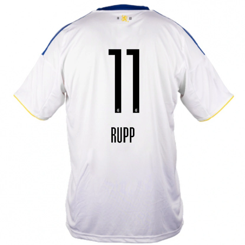 Danxen Kinderen Finn Rupp #11 Wit Blauw Geel Uitshirt Uittenue 2025/26 T-Shirt België