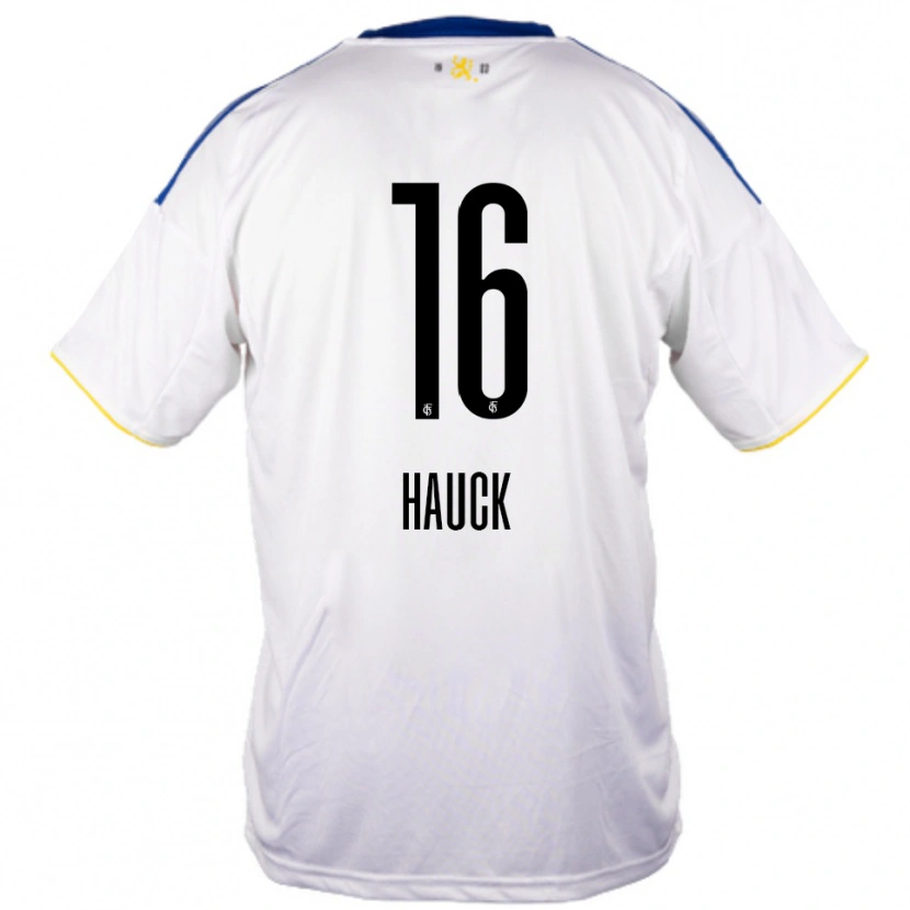 Danxen Kinderen Kristin Hauck #16 Wit Blauw Geel Uitshirt Uittenue 2025/26 T-Shirt België