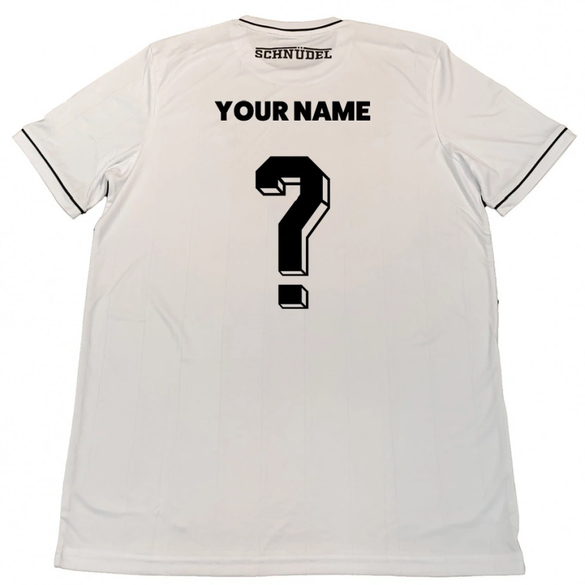 Danxen Kinderen Uw Naam #0 Wit Zwart Uitshirt Uittenue 2025/26 T-Shirt België
