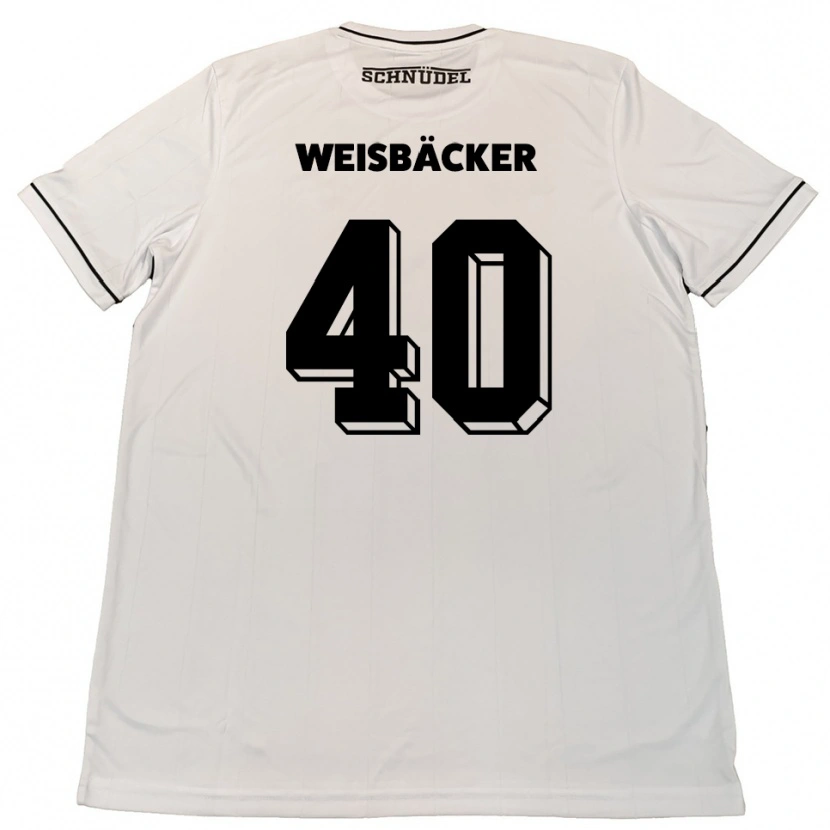 Danxen Kinderen Maximilian Weisbäcker #40 Wit Zwart Uitshirt Uittenue 2025/26 T-Shirt België