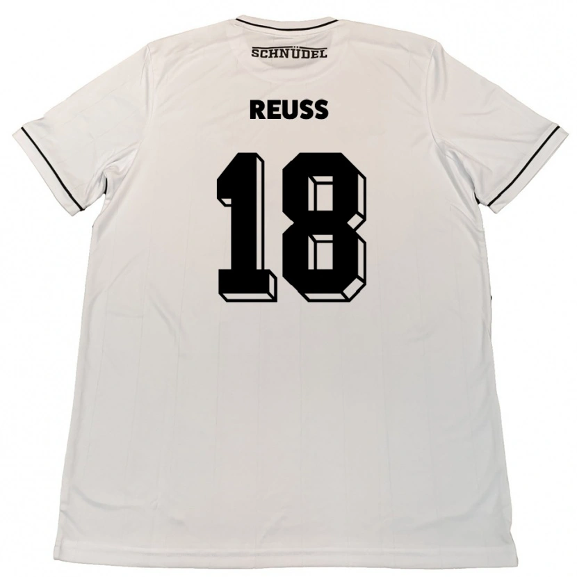 Danxen Kinderen Noah Reuß #18 Wit Zwart Uitshirt Uittenue 2025/26 T-Shirt België