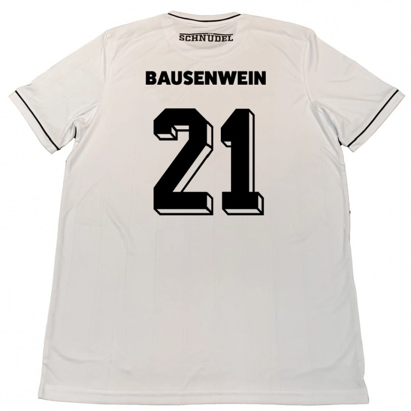 Danxen Kinderen Lauris Bausenwein #21 Wit Zwart Uitshirt Uittenue 2025/26 T-Shirt België
