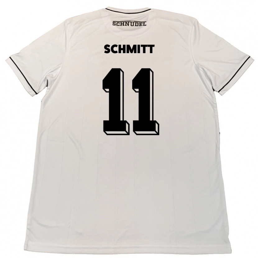 Danxen Kinderen Valentin Schmitt #11 Wit Zwart Uitshirt Uittenue 2025/26 T-Shirt België