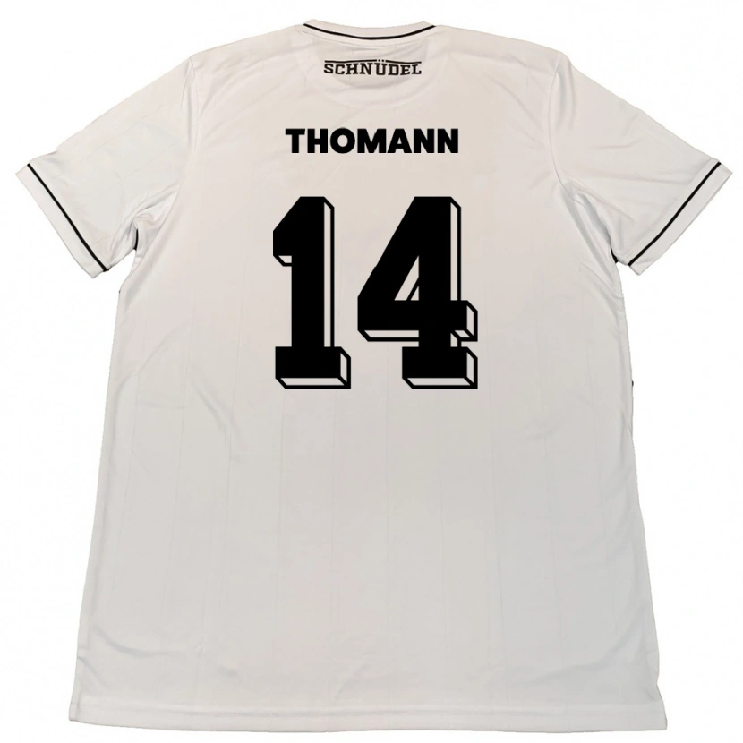 Danxen Kinderen Martin Thomann #14 Wit Zwart Uitshirt Uittenue 2025/26 T-Shirt België