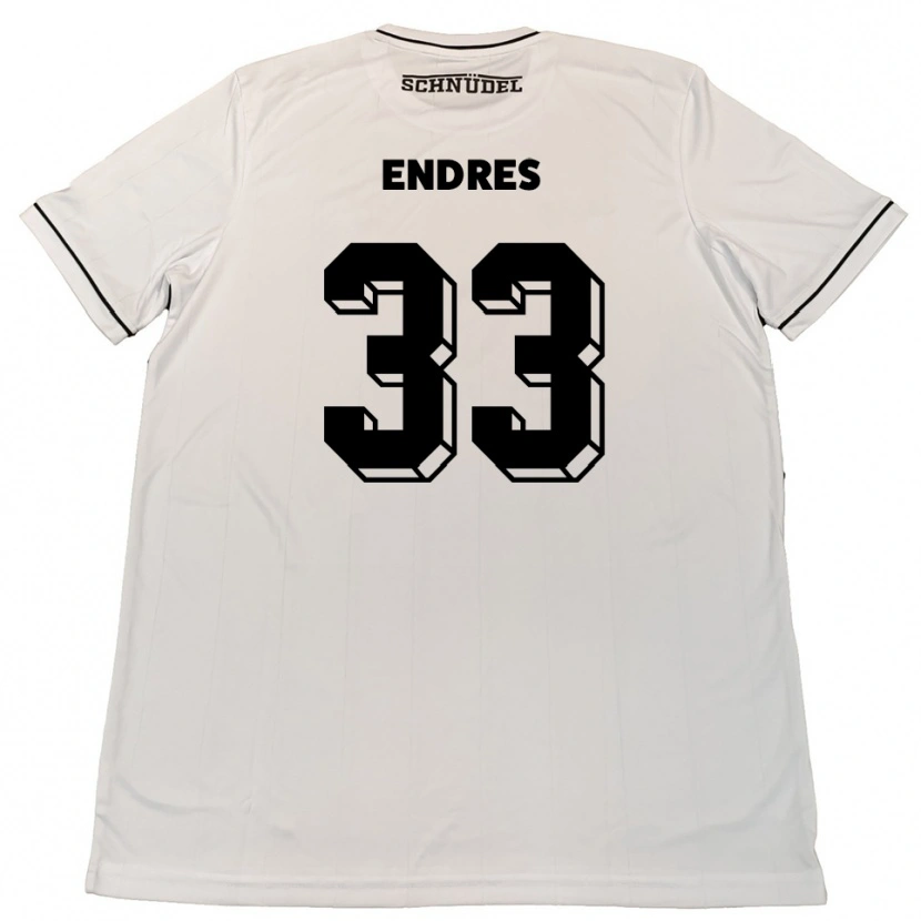 Danxen Kinderen Joshua Endres #33 Wit Zwart Uitshirt Uittenue 2025/26 T-Shirt België