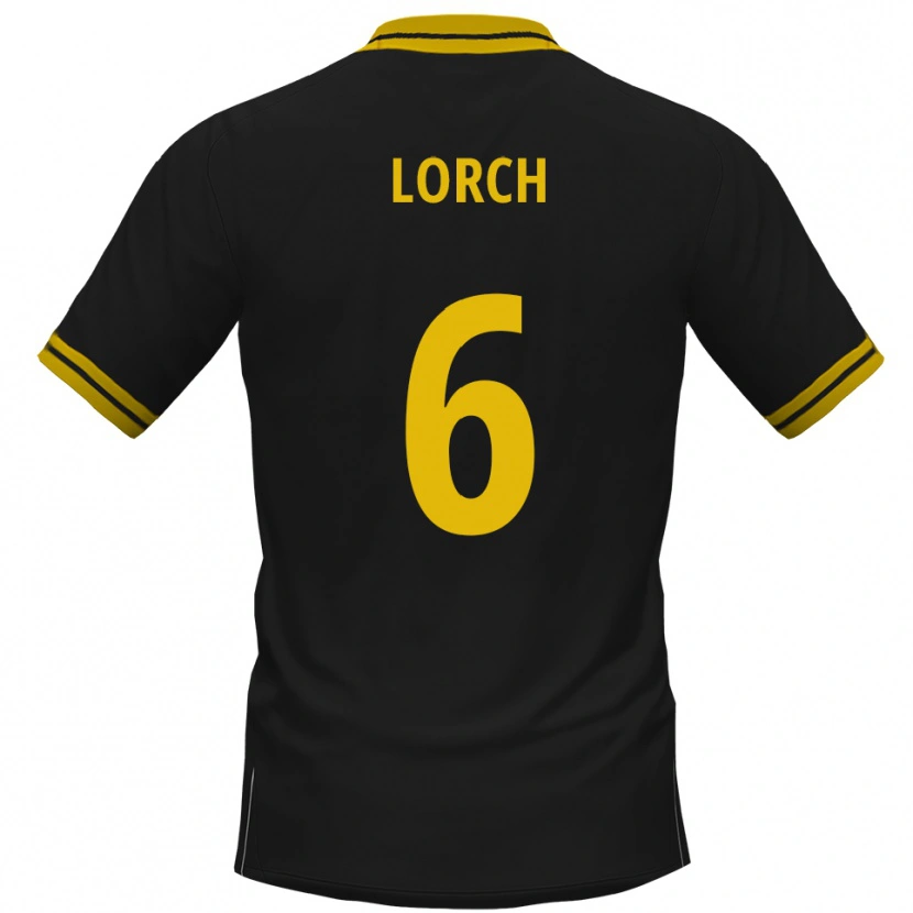 Danxen Kinderen Jeremias Lorch #6 Zwart Geel Uitshirt Uittenue 2025/26 T-Shirt België