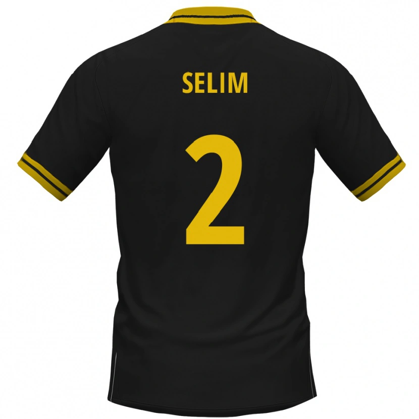 Danxen Kinderen Yahia Selim #2 Zwart Geel Uitshirt Uittenue 2025/26 T-Shirt België