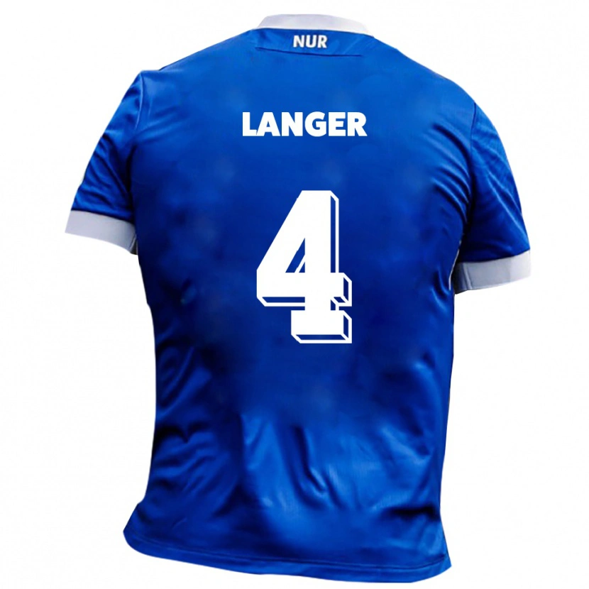 Danxen Kinderen Phillip Langer #4 Blauw Wit Uitshirt Uittenue 2025/26 T-Shirt België