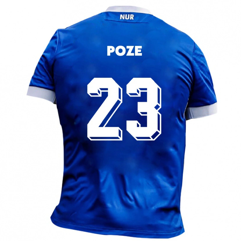 Danxen Kinderen Paulas Poze #23 Blauw Wit Uitshirt Uittenue 2025/26 T-Shirt België