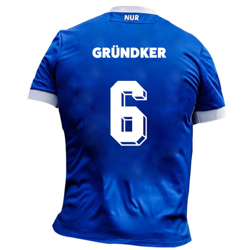Danxen Kinderen Julien Gründker #6 Blauw Wit Uitshirt Uittenue 2025/26 T-Shirt België