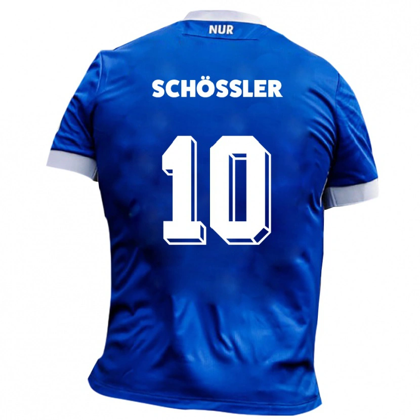 Danxen Kinderen Maris Schößler #10 Blauw Wit Uitshirt Uittenue 2025/26 T-Shirt België