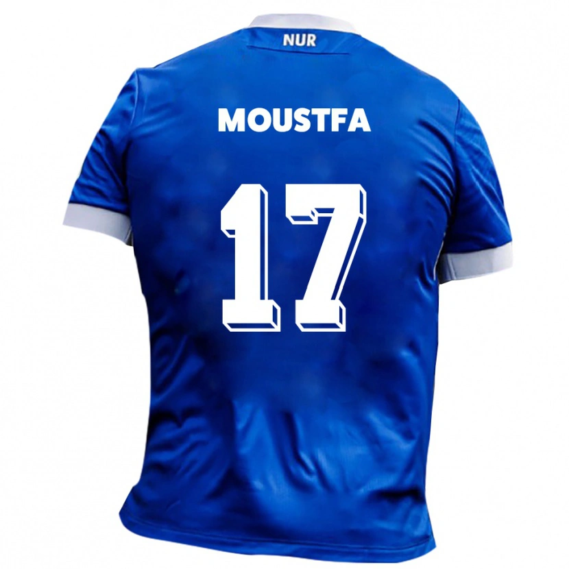 Danxen Kinderen Can Moustfa #17 Blauw Wit Uitshirt Uittenue 2025/26 T-Shirt België