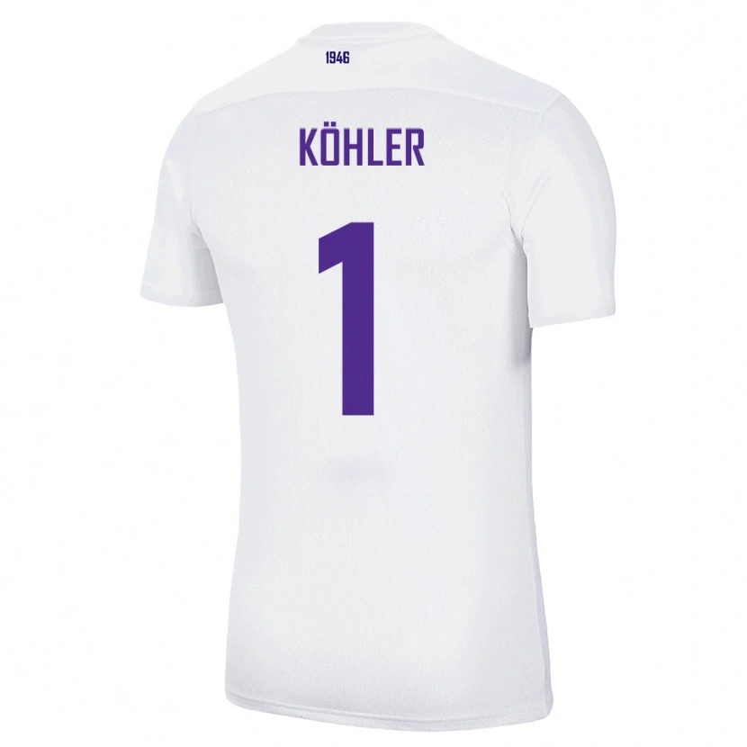 Danxen Kinderen Lucas Köhler #1 Wit Groen Uitshirt Uittenue 2025/26 T-Shirt België