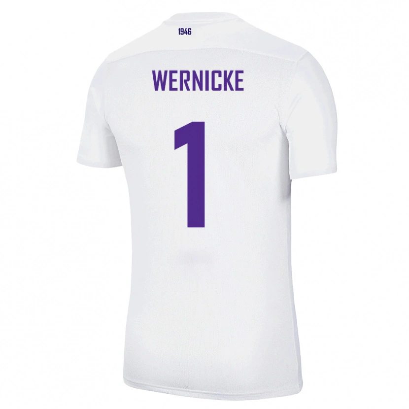 Danxen Kinderen Samuli Wernicke #1 Wit Groen Uitshirt Uittenue 2025/26 T-Shirt België