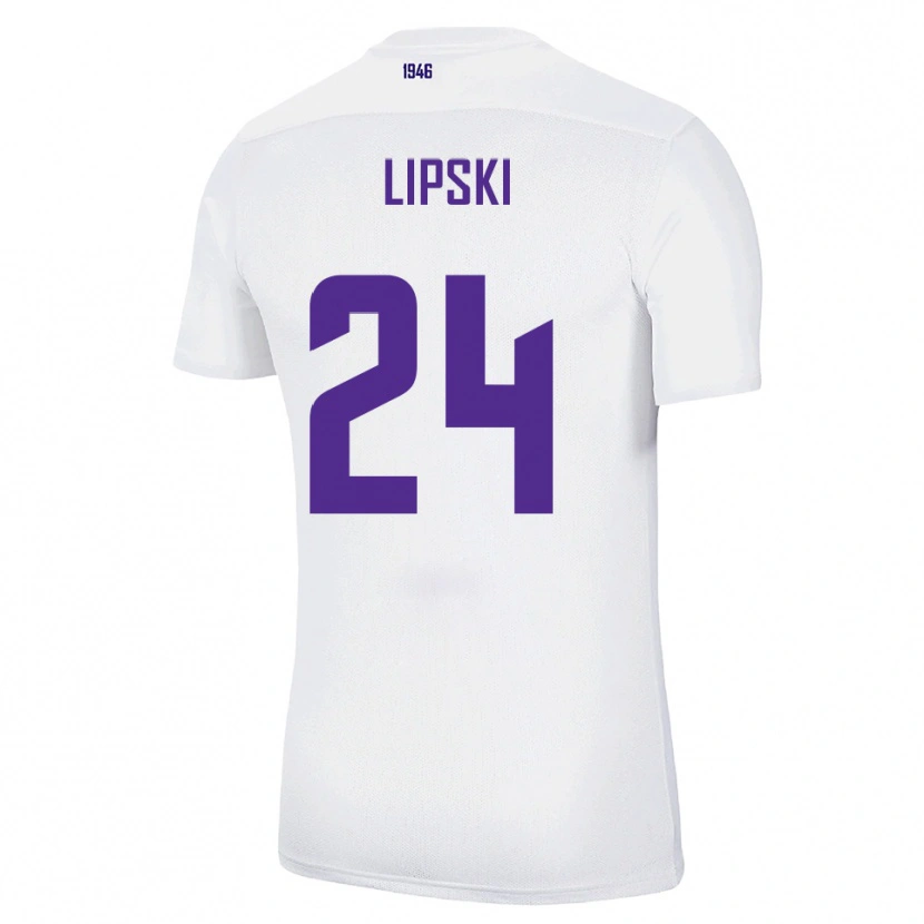 Danxen Kinderen Yarin Lipski #24 Wit Groen Uitshirt Uittenue 2025/26 T-Shirt België