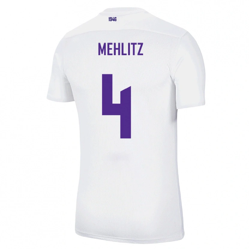 Danxen Kinderen Fabian Mehlitz #4 Wit Groen Uitshirt Uittenue 2025/26 T-Shirt België
