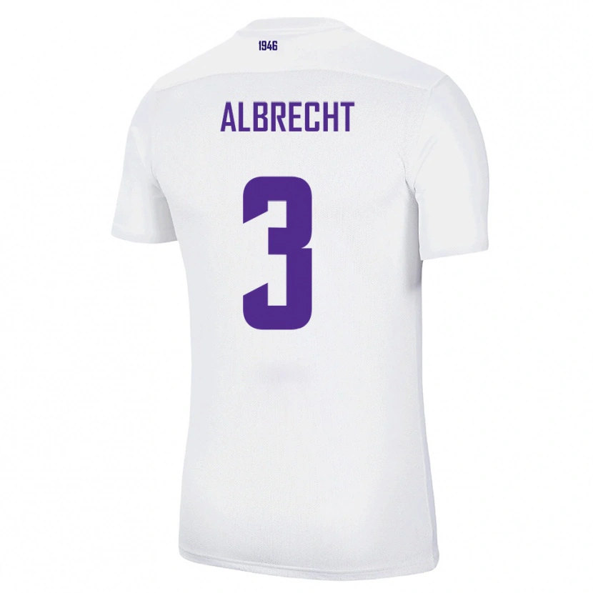 Danxen Kinderen Ben Albrecht #3 Wit Groen Uitshirt Uittenue 2025/26 T-Shirt België