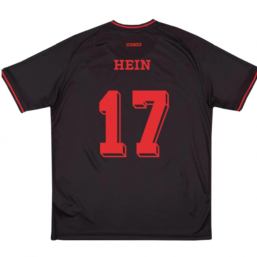 Danxen Kinderen Leonie Hein #17 Zwart Rood Wit Uitshirt Uittenue 2025/26 T-Shirt België