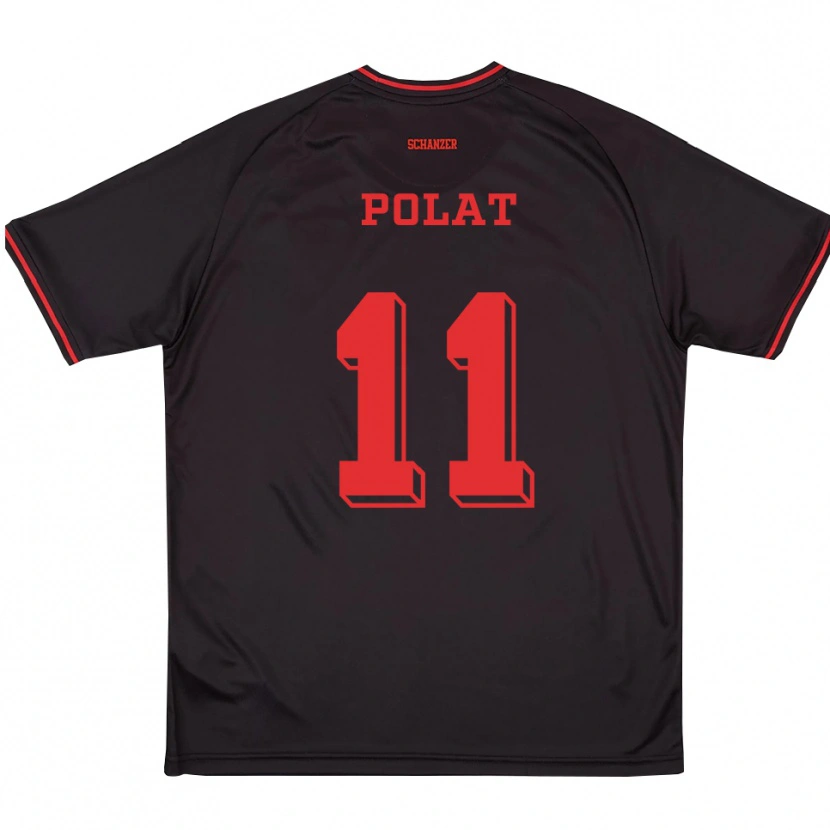 Danxen Kinderen Arel Polat #11 Zwart Rood Wit Uitshirt Uittenue 2025/26 T-Shirt België
