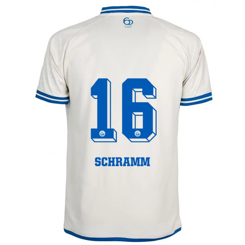Danxen Kinderen Jette Schramm #16 Wit Blauw Uitshirt Uittenue 2025/26 T-Shirt België