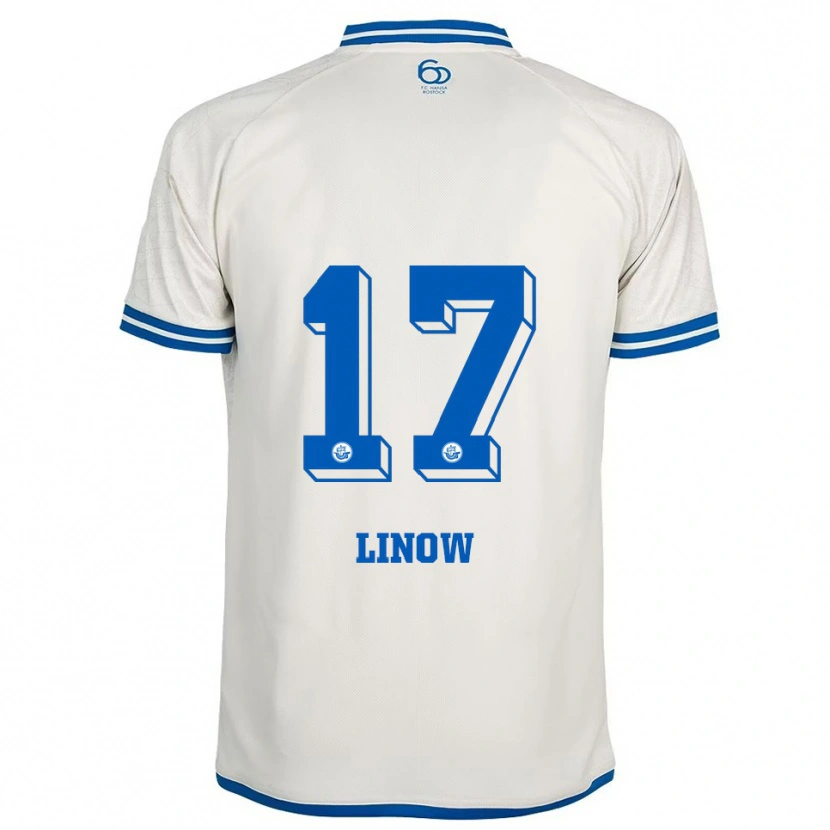 Danxen Kinderen Jan Linow #17 Wit Blauw Uitshirt Uittenue 2025/26 T-Shirt België