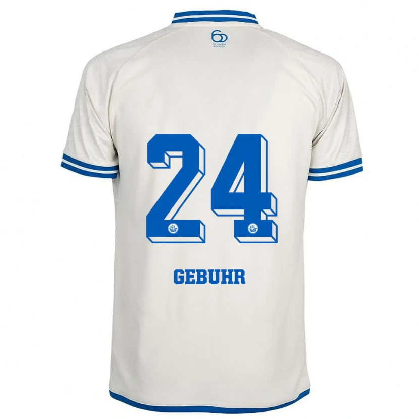 Danxen Kinderen Dario Gebuhr #24 Wit Blauw Uitshirt Uittenue 2025/26 T-Shirt België