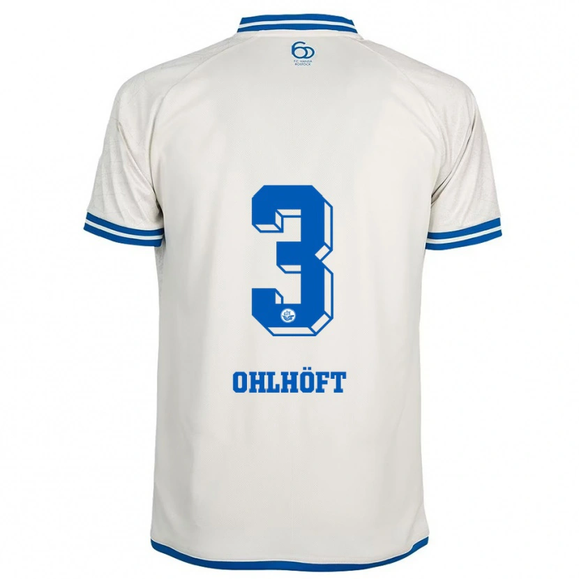 Danxen Kinderen Louis Ohlhöft #3 Wit Blauw Uitshirt Uittenue 2025/26 T-Shirt België