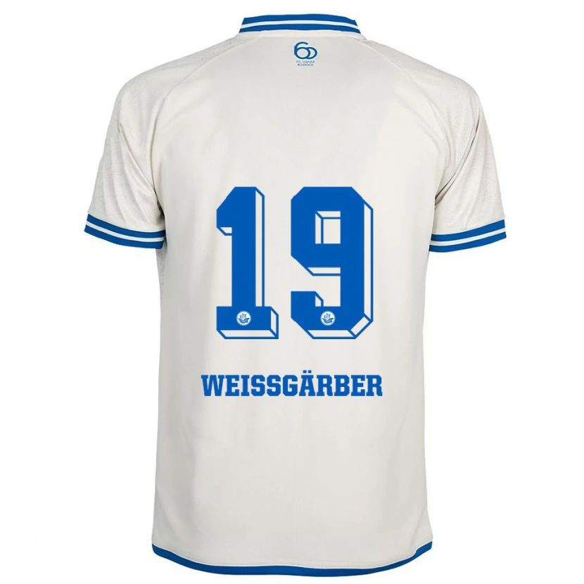 Danxen Kinderen Ronja Weißgärber #19 Wit Blauw Uitshirt Uittenue 2025/26 T-Shirt België