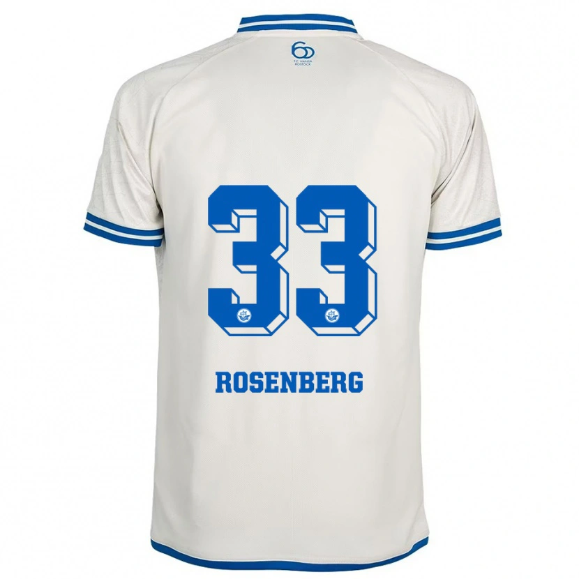 Danxen Kinderen Moritz Rosenberg #33 Wit Blauw Uitshirt Uittenue 2025/26 T-Shirt België