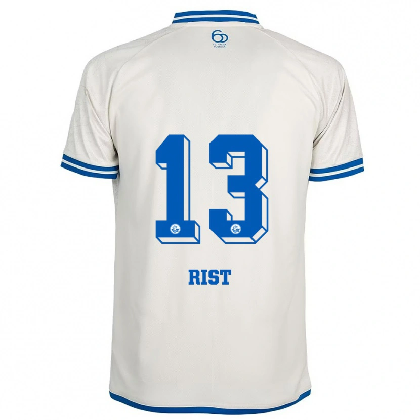 Danxen Kinderen Vanessa Rist #13 Wit Blauw Uitshirt Uittenue 2025/26 T-Shirt België