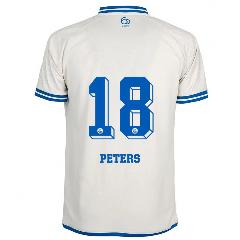 Danxen Kinderen Bennett Peters #18 Wit Blauw Uitshirt Uittenue 2025/26 T-Shirt België