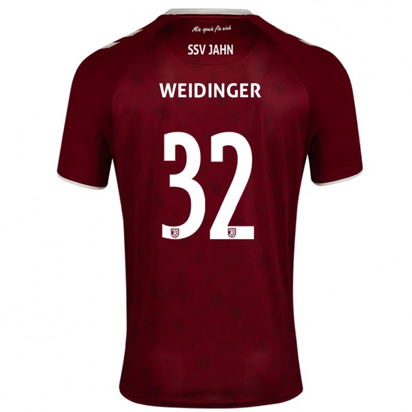 Danxen Kinderen Alexander Weidinger #32 Bordeaux Wit Uitshirt Uittenue 2025/26 T-Shirt België