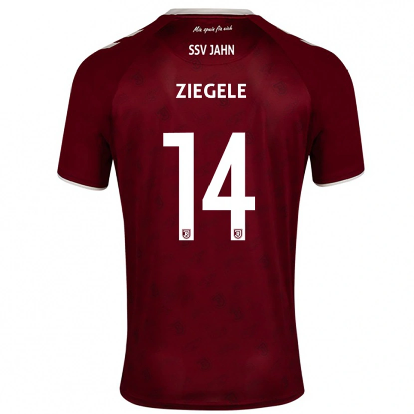 Danxen Kinderen Robin Ziegele #14 Bordeaux Wit Uitshirt Uittenue 2025/26 T-Shirt België